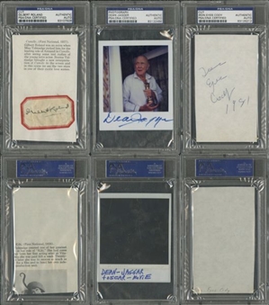 Hollywood Actors Collection of (30) PSA Encapsulated Signatures